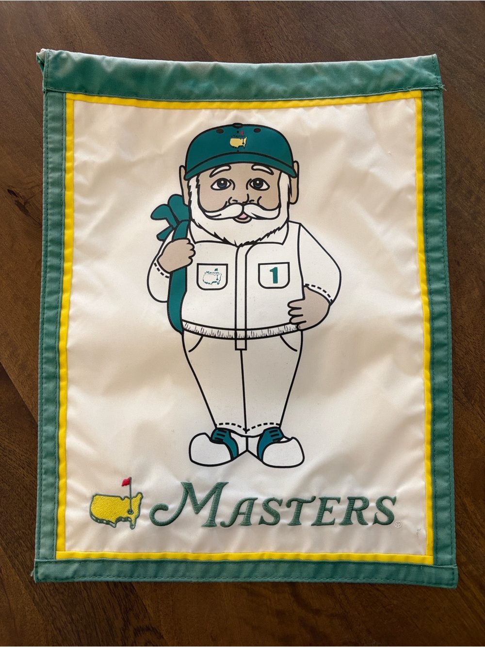 Masters Green and Yellow Golf Caddy Banner
